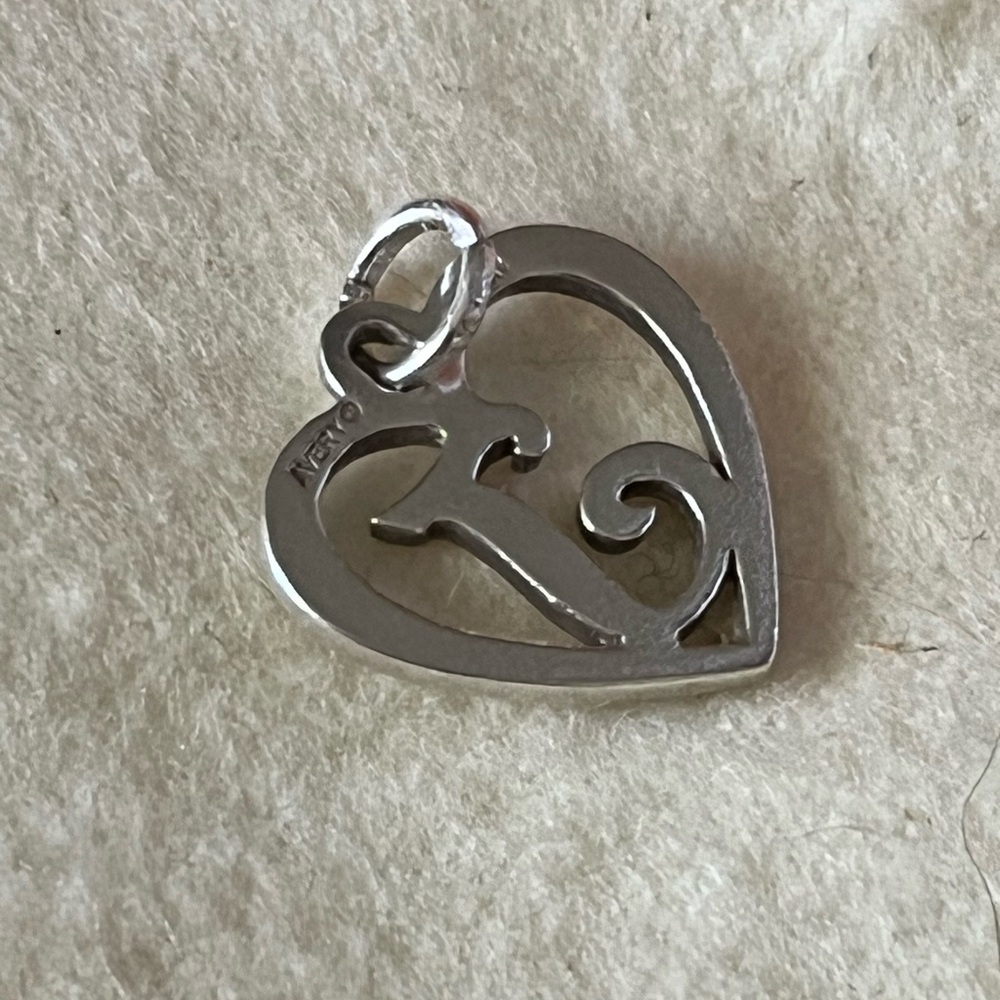 James Avery Heart Script Initial Charm - image 4